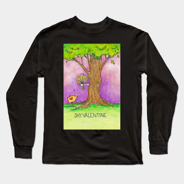 Shy Valentine Long Sleeve T-Shirt by nicolejanes